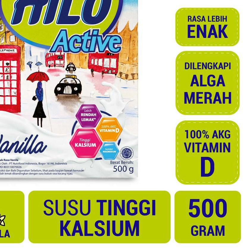 

Diskon | FG2 | Hilo Active Vanilla 500 gram - Susu Tinggi Kalsium Rendah Lemak