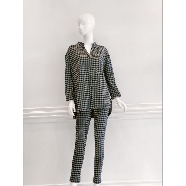 Mika Fashion- One Set Wanita Kotak-Kotak