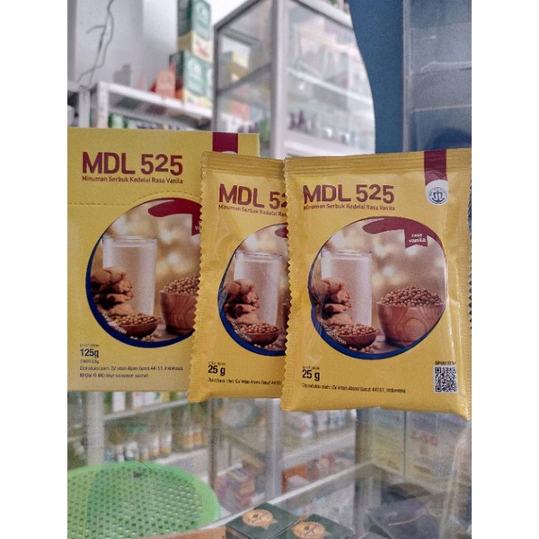 MDL 525 - Minuman Serbuk Kedelai Rasa Vanilla 1 Box isi 5 Sachet