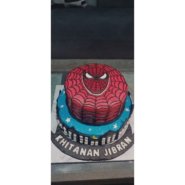 Cake Spiderman Ultah Atau Khitan 2 Tingkat