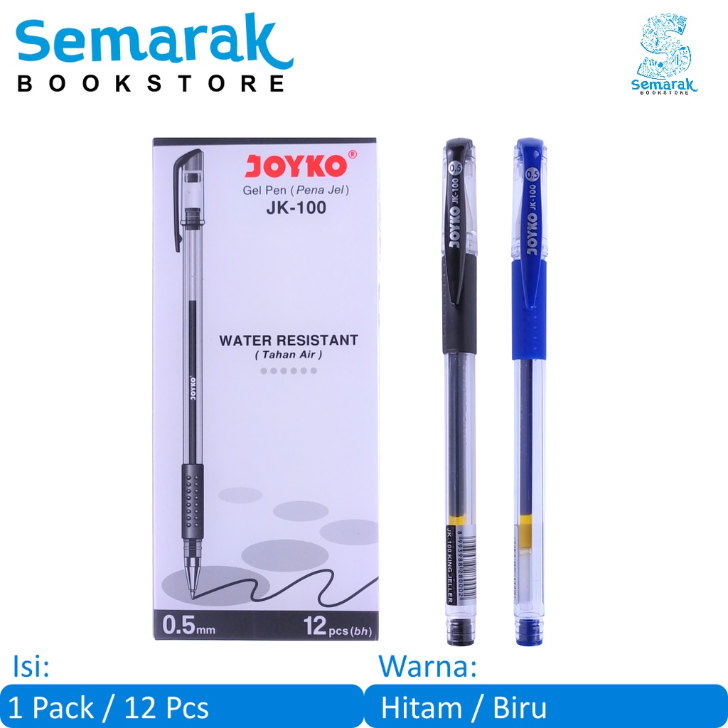 

Joyko JK-100 Pena Jel Tahan Air 0.5 - Hitam & Biru [6 + 6 Pcs]