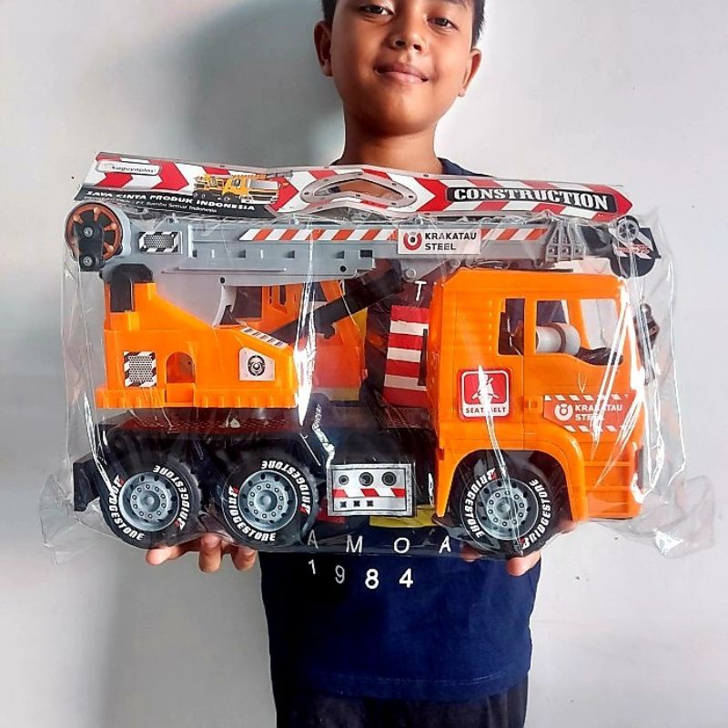 MAINAN TRUK CRANE BESAR - MOBIL TRUK CRANE JUMBO ANAK LAKI COWOK