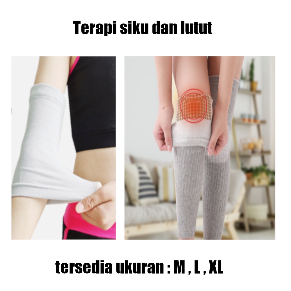 2pcs Paket Tourmaline Terapi Siku Dan Lutut Terapi Pereda Nyeri Kaki &amp; Tangan Produk Import