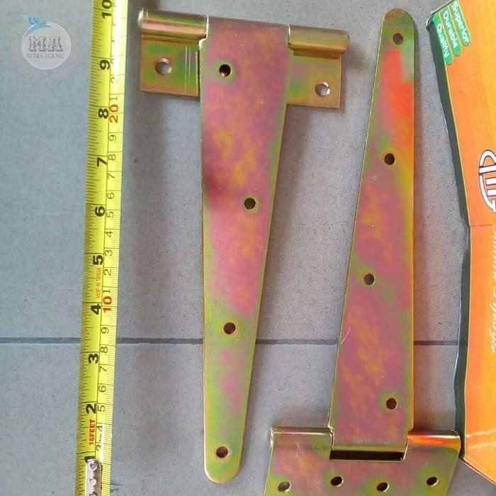 ENGSEL GUDANG TEBAL FIT 10 inch 2 mm ENGSEL PINTU PAGAR TEBAL OLS Engsel T / Engsel Gudang / Engsel Garasi PROMO