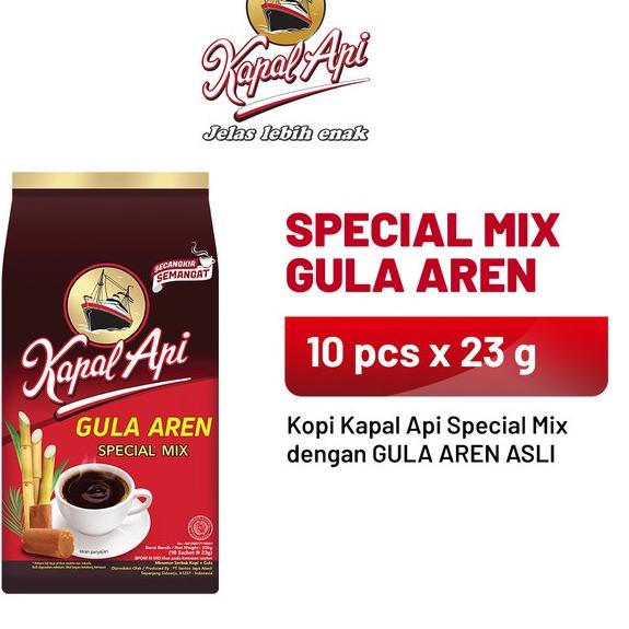 

FEB395 KAPAL API Special Mix Gula Aren 1 Pack (10 x 23 gr) ++