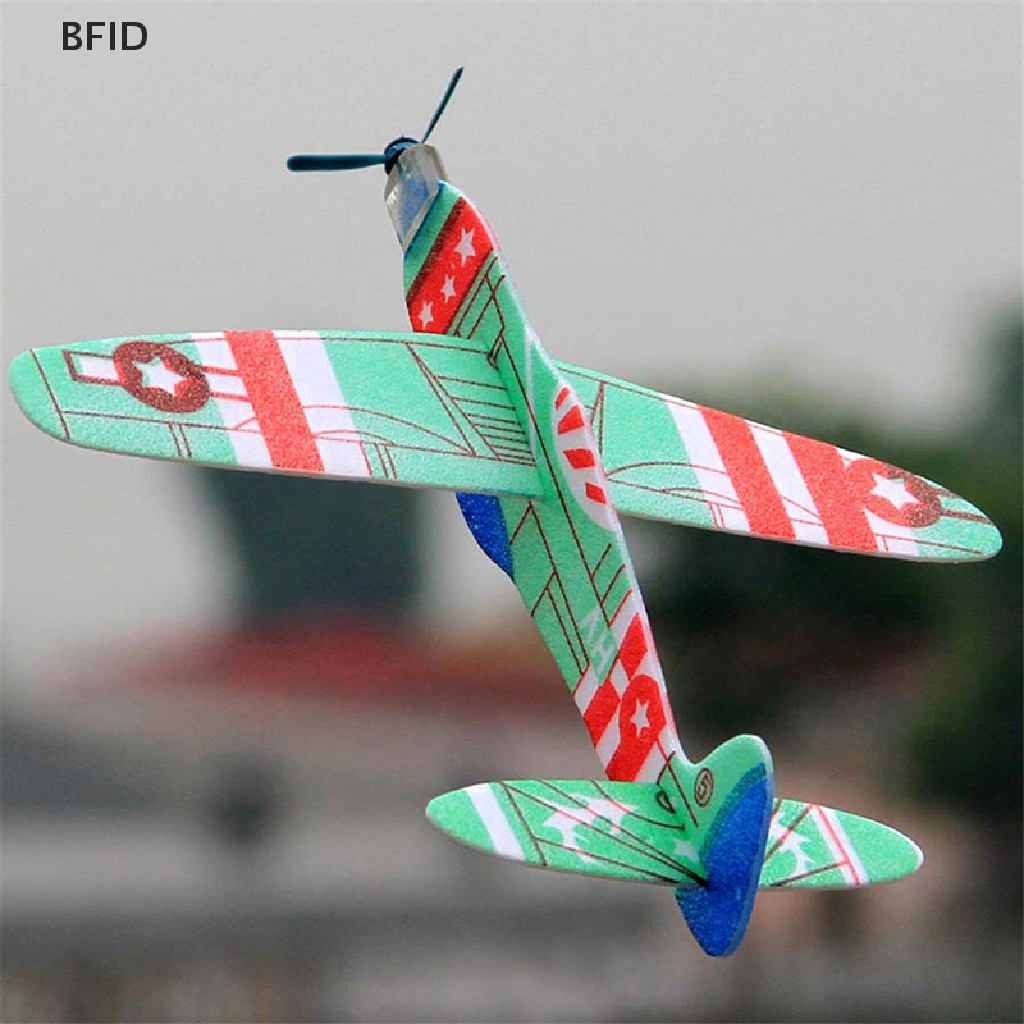 [BFID] 19cm Hand Throw Flying Glider Planes Foam Pesawat Pesta Tas Pengisi Mainan Anak [ID]