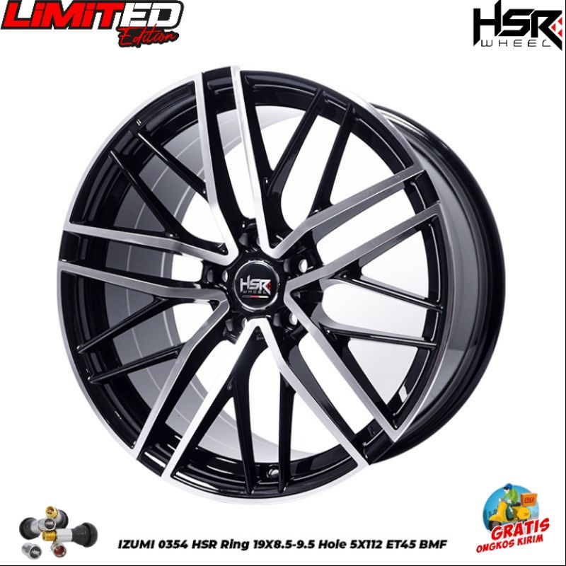velg mobil Hsr Izumi r19 velg mobil lubang 5 velg mobil lebar 8,5/9,5 pelek mobil ring 19