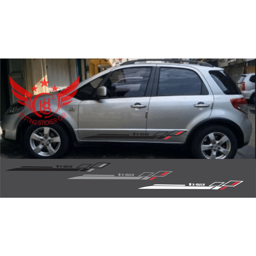 stiker sticker list mobil x-over cutting sticker mobil suzuki x-over s presso all tipe