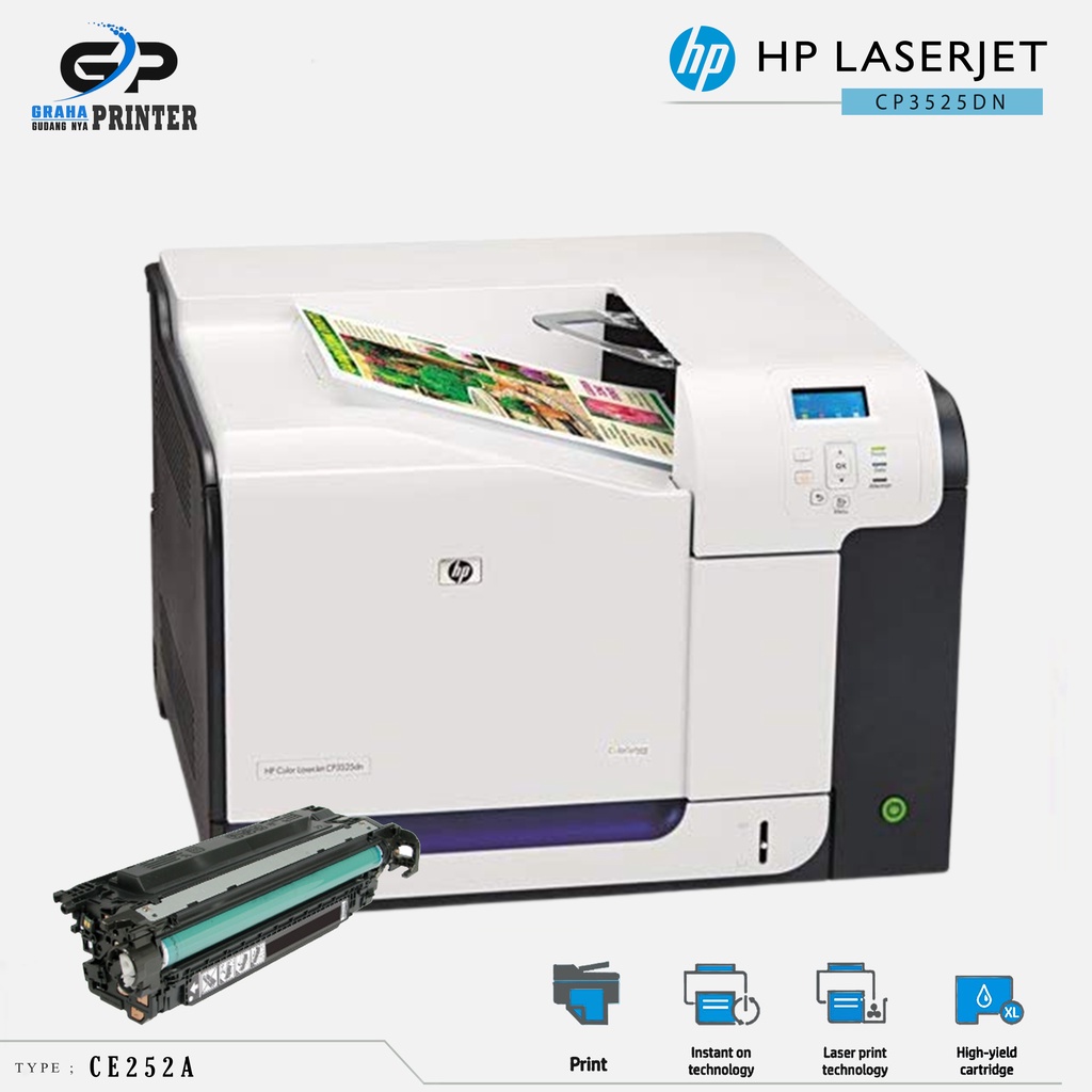 Printer HP Color LaserJet CP3525dn cp 3525 dn berkualitas