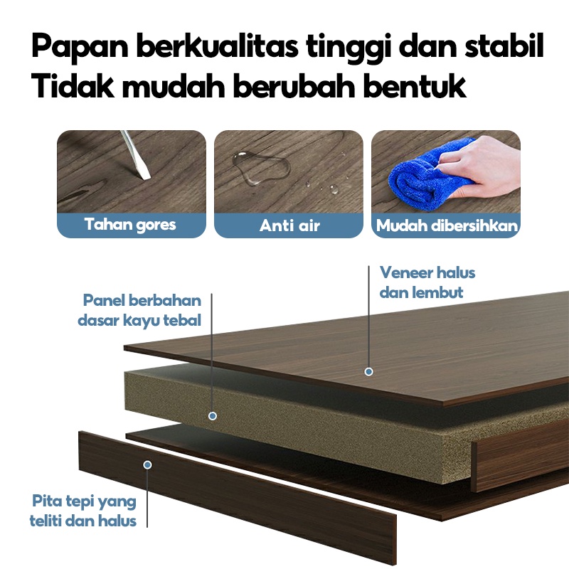 KUCA Meja Komputer Meja Desktop Rumah Meja Tulis Sederhana Meja Kerja Meja Belajar Multifungsi Meja Laptop [ Garansi lima tahun ]-7