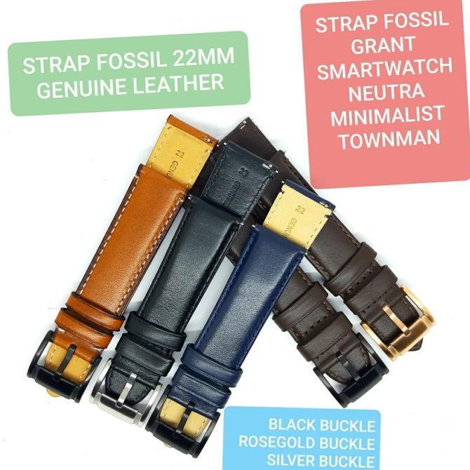 STRAP KULIT TALI JAM TANGAN FOSSIL TOWNSMAN GRANT NEUTRA MINIMALIST ---NEW---