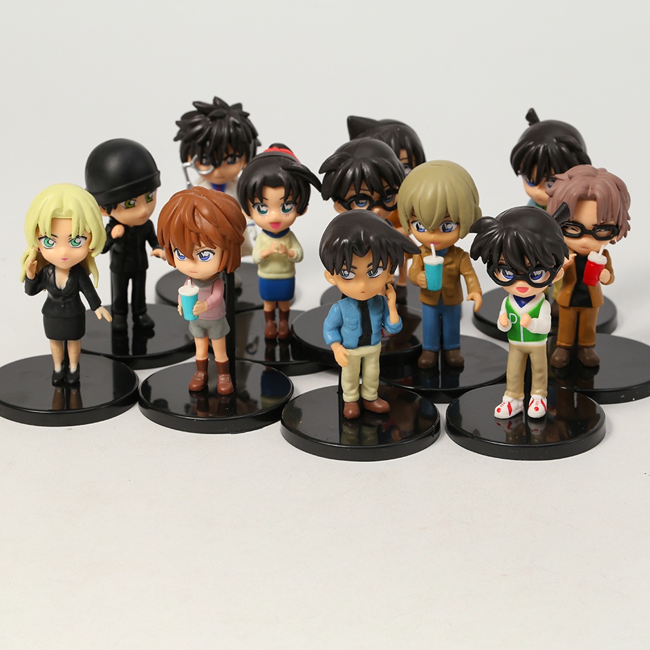 Figure Detektif Conan Edogawa Konan Kaitou Kiddo Hattory Heiki set 12