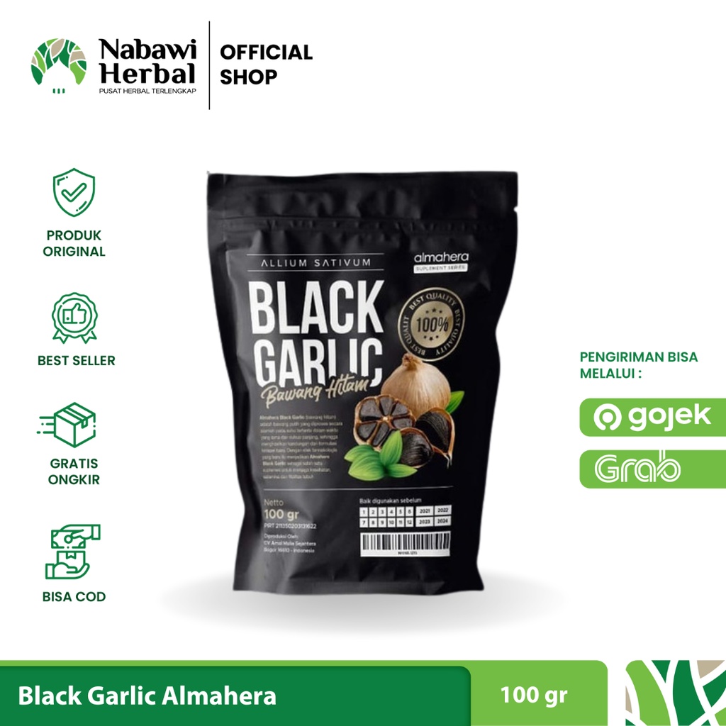 ALMAHERA - Black Garlic Bawang Hitam Tunggal Super Food 100gr