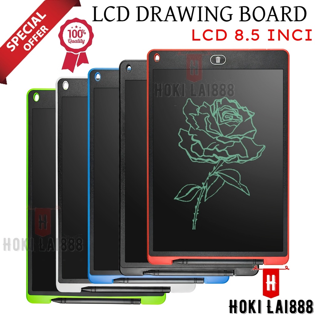 [HKL] LCD DRAWING WRITING TABLET 8.5 INCH / PAPAN TULIS ANAK LCD / DRAWING BOARD LCD / MAGIC BOARD DRAWING