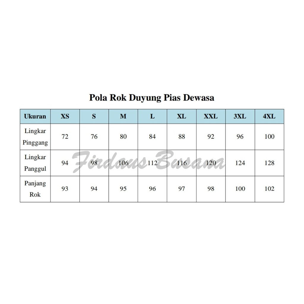 Partenzil Pola Rok Duyung Pias Dewasa Pola Rok Pola Jiplak Rok Pola Jahitan Firdaus Busana