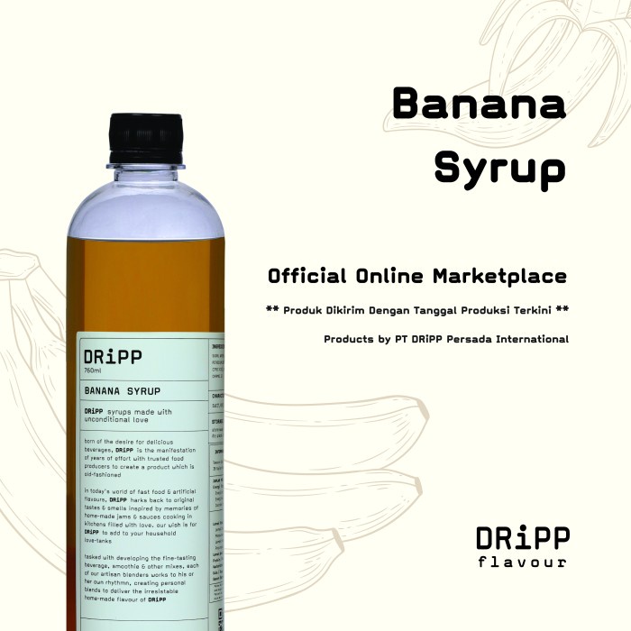 

DRIPP BANANA SYRUP - SIRUP RASA BANANA UNTUK KAFE/BISNIS