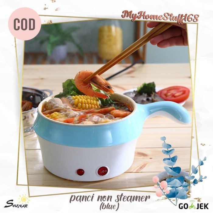 panci listrik PANCI ELEKTRIK/COOKING POT ONLY/PANCI LISTRIK LAPISAN KERAMIK BLUE(F2P0) Panci Listrik