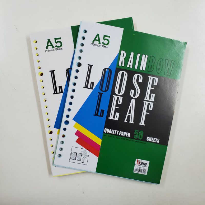 

LOOSE LEAF RAINBOW GARIS DAN POLOS A5 50 LEMBAR