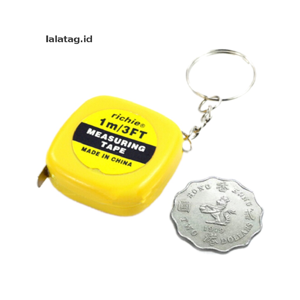 [lalatag] Style New Mini Keychain Gantungan Kunci Mudah Ditarik Tape Measure Tarik Penggaris 1M [ID]