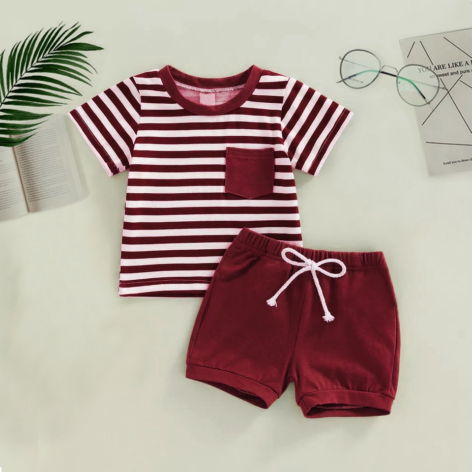 IL - SETELAN ANAK ALFA MOTIF SALUR / SET BAJU ANAK LAKI LAKI KAOS SALUR DAN CELANA PENDEK