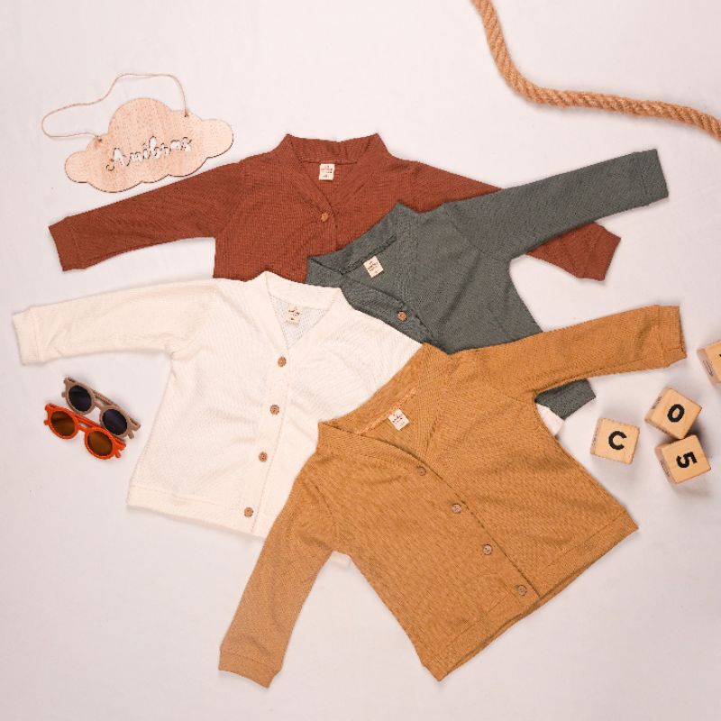 ANIBRASID - KALA WAFFLE KNIT CARDIGAN ANAK UNISEX