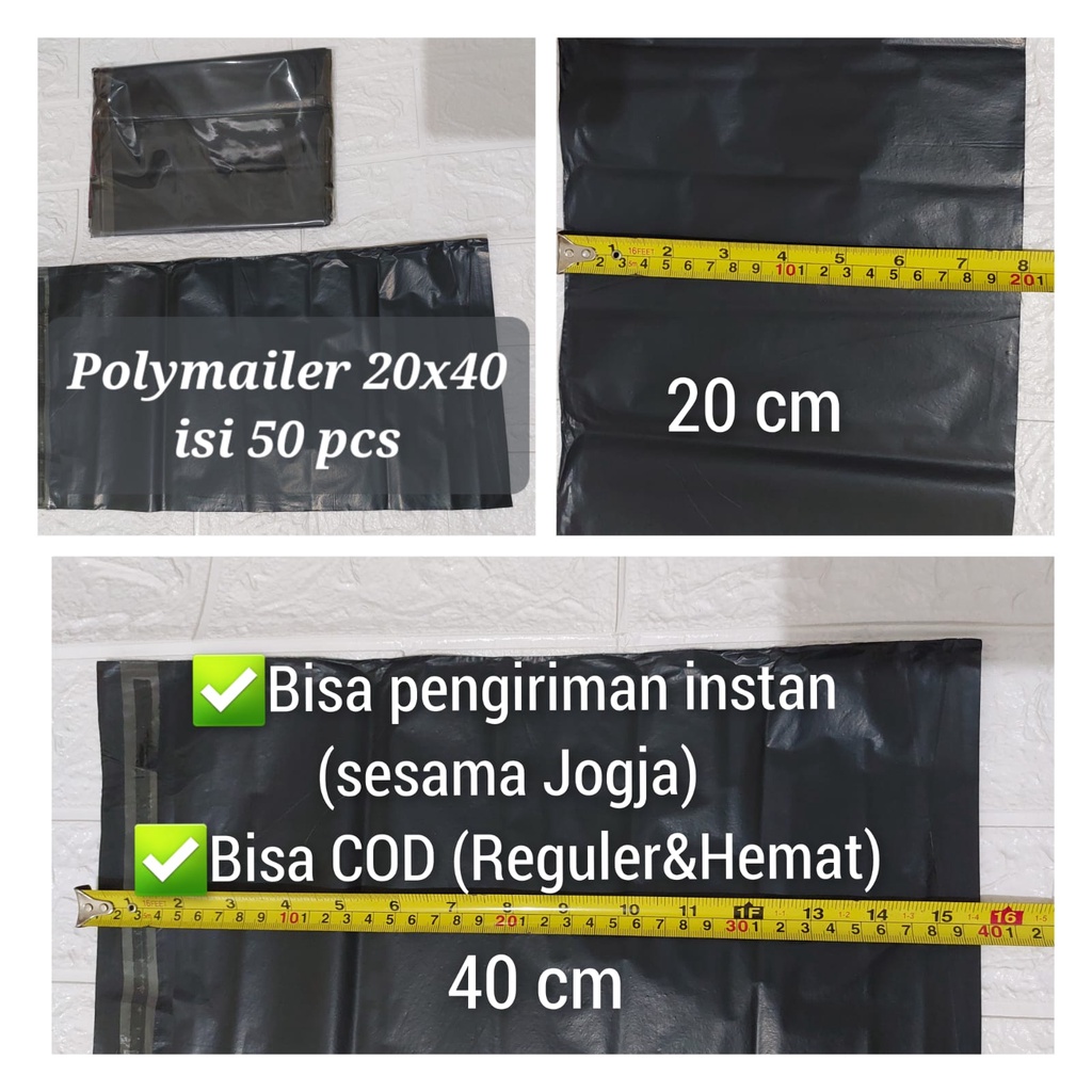 

[50 PCS] PLASTIK POLYMAILER 20X40 DOFF ISI 50 PCS