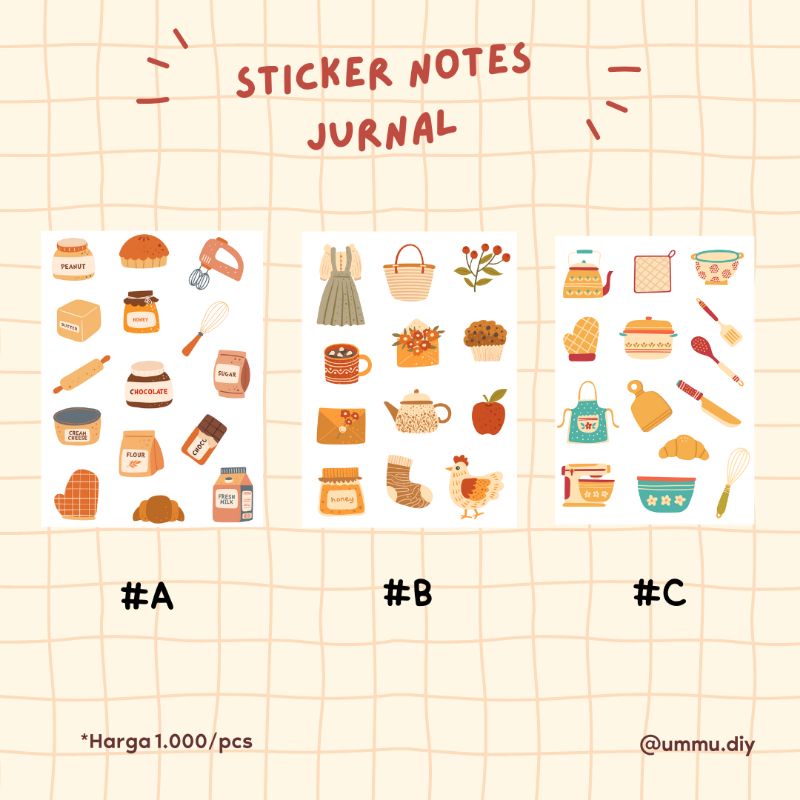 

sticker sheet/stiker pack baking