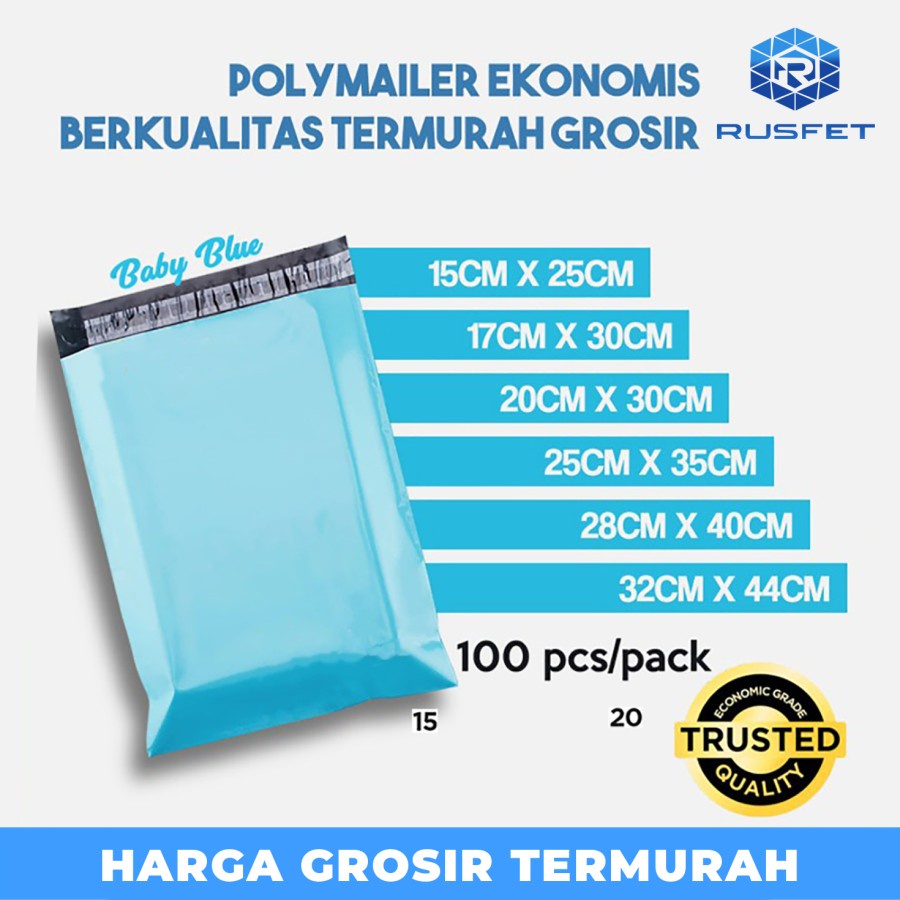 

POLYMAILER EKONOMIS BIRU VARIAN - PLASTIK PACKING ONLINE MURAH PERPACK
