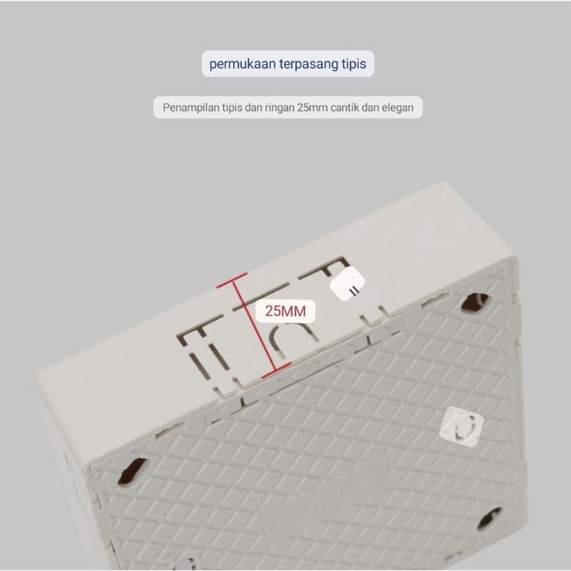 saklar lampu inbow luar bisa untuk rumah kayu/tembok 1 way