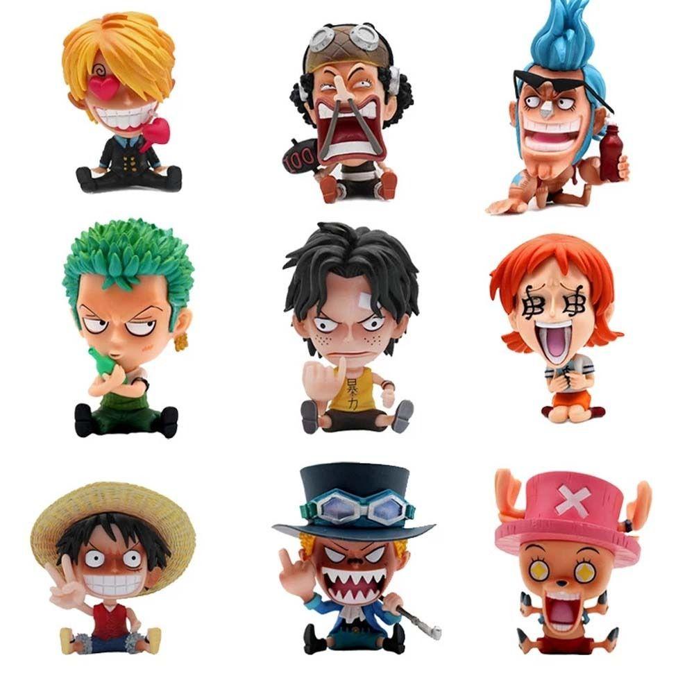 Nickolas1 Monkey D Luffy Model Mainan Hadiah Natal Anime Jepang PVC Mainan Ornamen Desktop Robin Boa Roronoa Zoro Hancock Nami Sabo Patung Anime