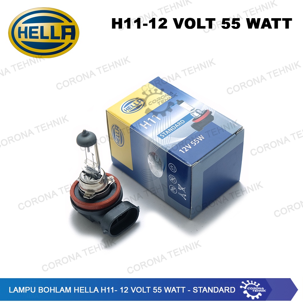 H11 - 12 Volt 55 Watt - Standard Lampu Bohlam Hella