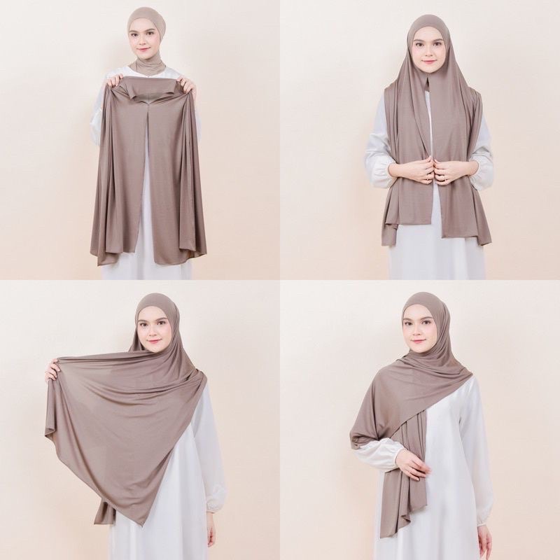 𝗔𝗹𝗙𝗮𝗻𝗻𝗶 Pashmina Instan jersey oval / pasmina instant malay shawl 200x75cm
