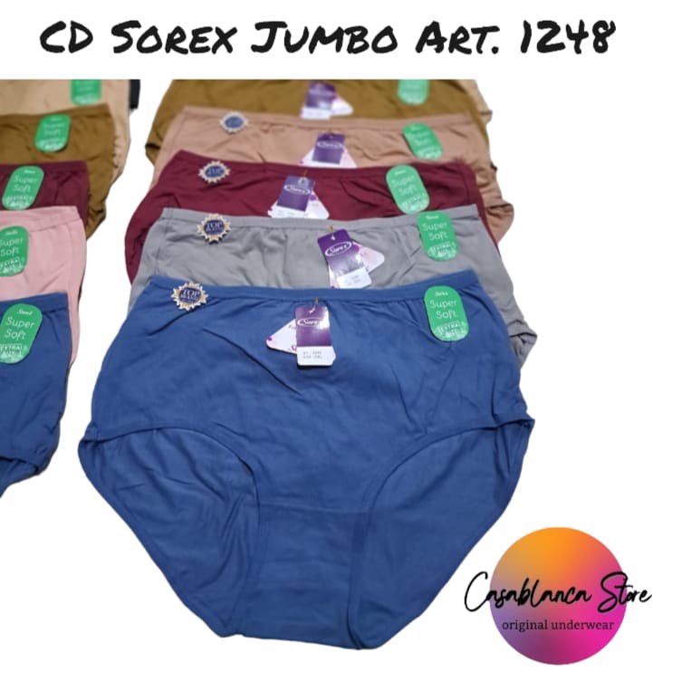 CELANA DALAM WANITA SOREX JUMBO / SIZE BESAR EDISI / EXTRA SIZE EDISI SUPER SOFT (Art. 1248) BERBAHAN SANGAT HALUS &amp; LEMBUT.