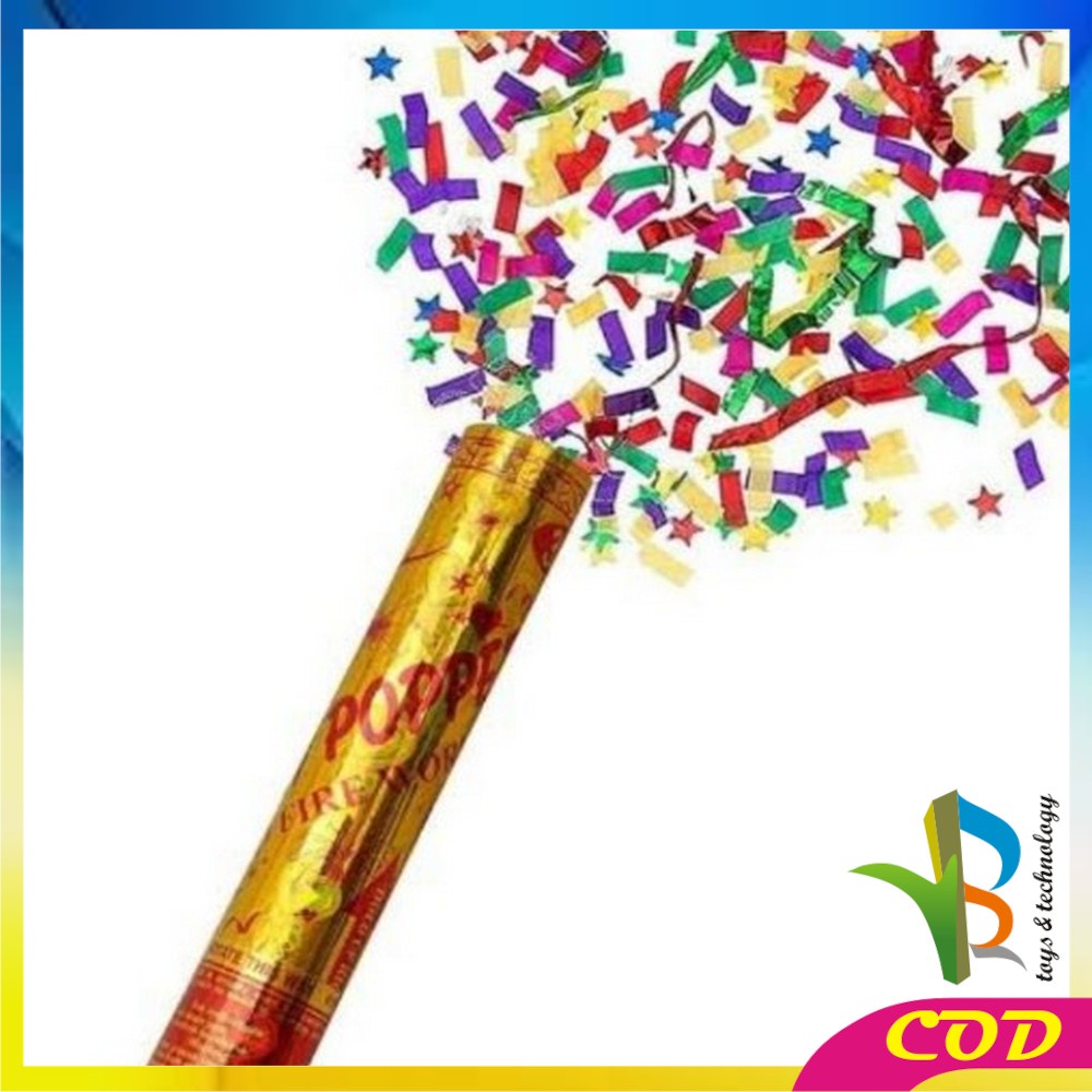 RB-C785 Confetti Popper / Party Popper Ulang Tahun &amp; Wedding / Petasan Pesta Semburan Kertas Warna Warni / Souvenir Pesta