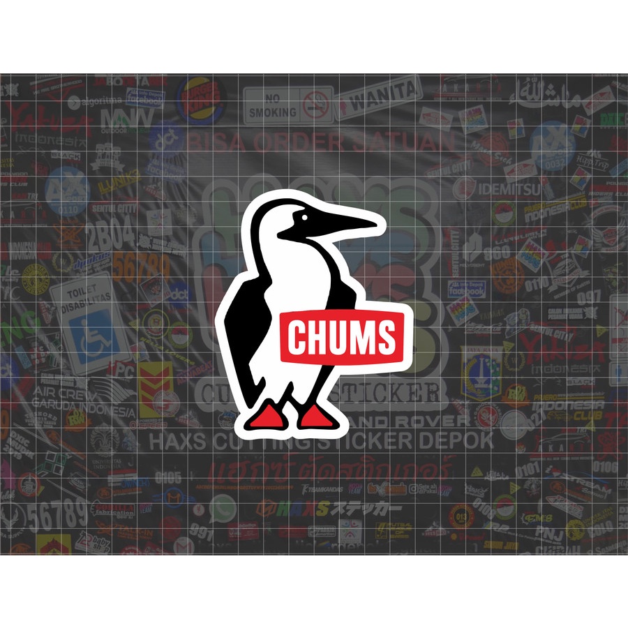 Cutting Sticker Logo Chums v2 10 cm x 8 cm