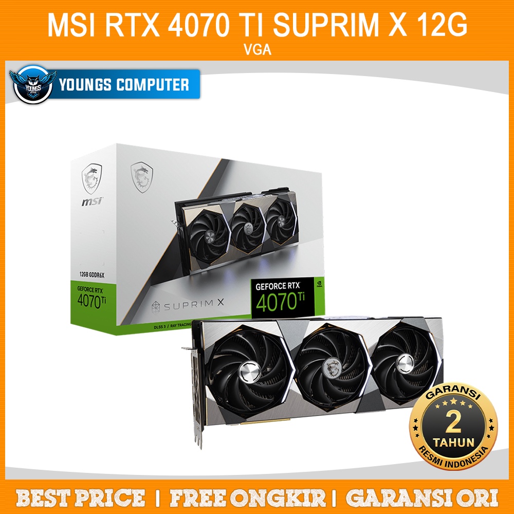 VGA MSI GeForce RTX 4070 Ti SUPRIM X 12G | RTX 4070Ti 12GB GDDR6X