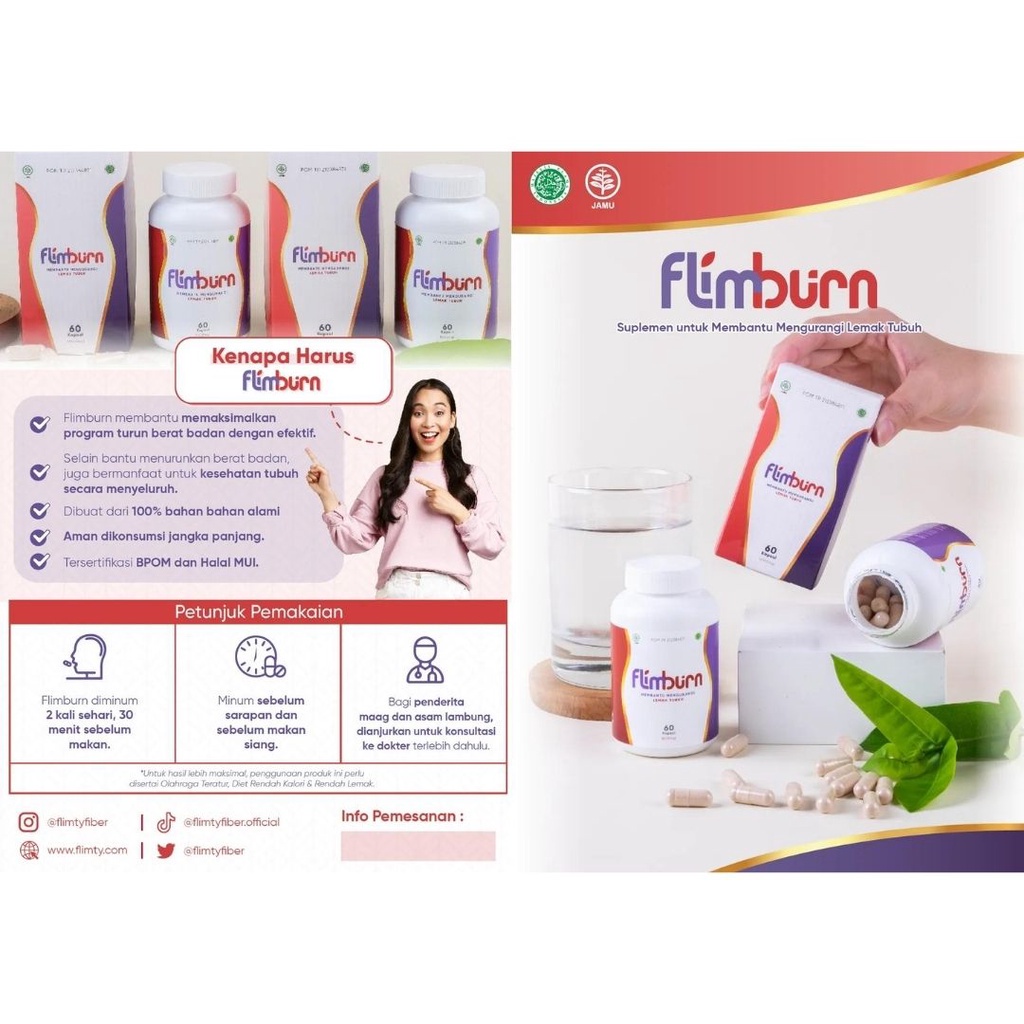 FLIMBURN BPOM HALAL PEMBAKAR LEMAK | METABOLISME BY FLIMTY FIBER ORIGINAL