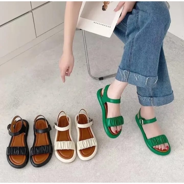 RD 038 SANDAL WANITA PINGGUL KERUT TALI BELAKANG