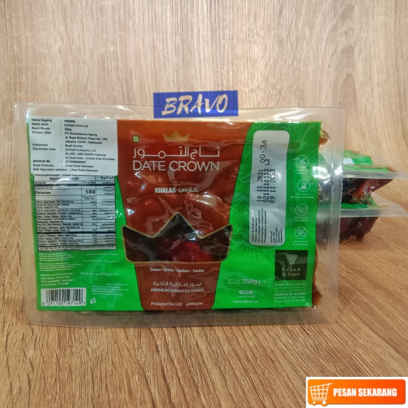 

Kurma Date Crown Khalas Vacum 250gr Manis Enak Cocok Untuk Oleh oleh Haji Umroh dan Buka Puasa