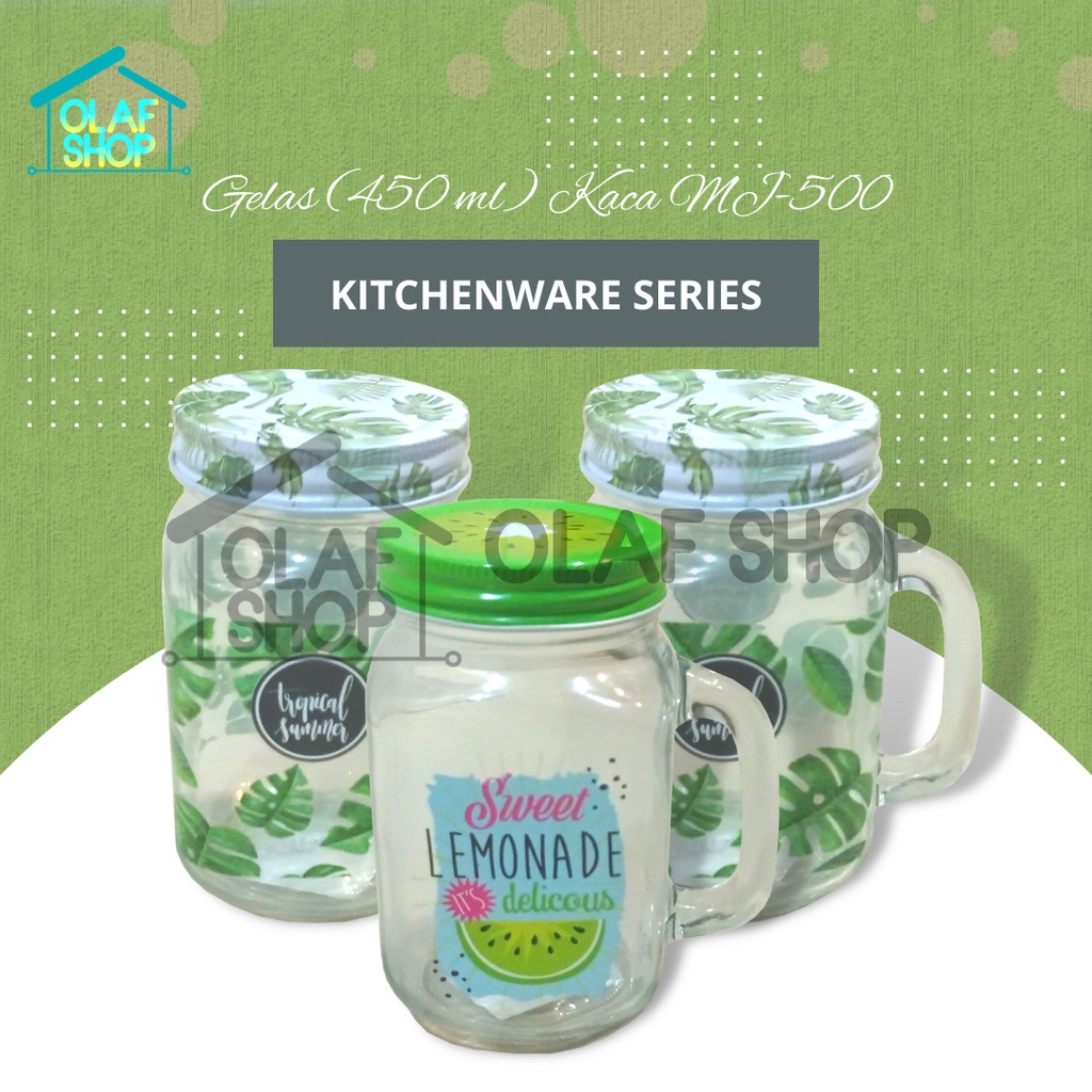 MUG KACA TUTUP/GELAS JAR TUTUP/GELAS JAR/GELAS KACA/GELAS/GELAS TUTUP