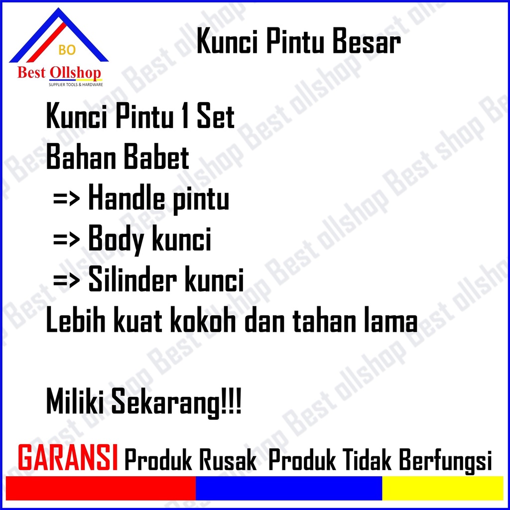 Kunci Pintu Rumah Handle Full Set Babet Minimalis Besar 25 Cm