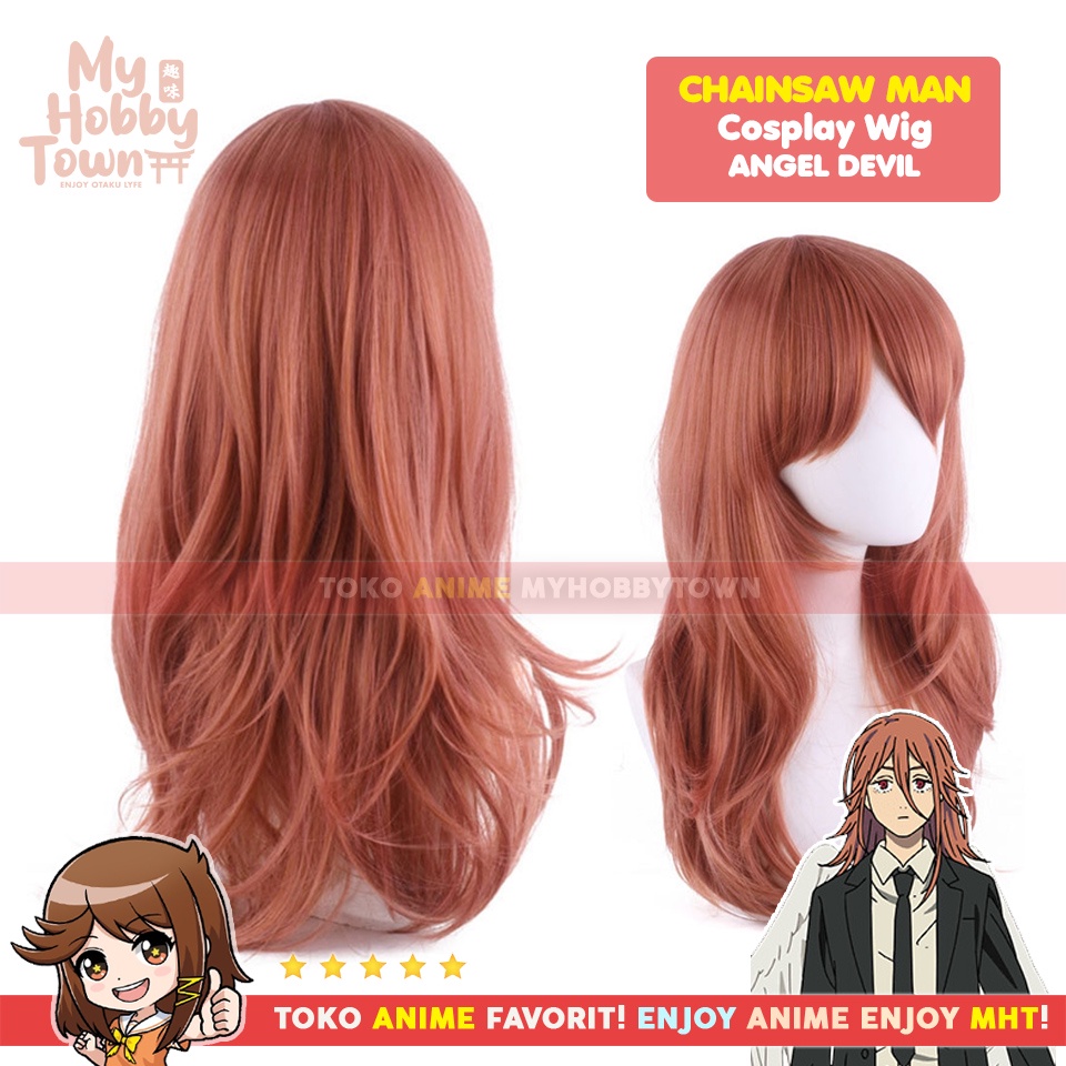 Wig Rambut Palsu Cosplay Anime Chainsaw Man : Angel Devil