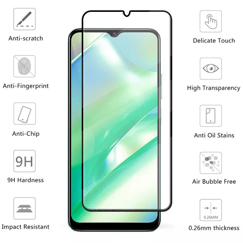 TEMPERED GLASS FULL COVER REALME C33 SCREEN PROTECTOR TEMPERGLASS FILM 9H ANTI GORES