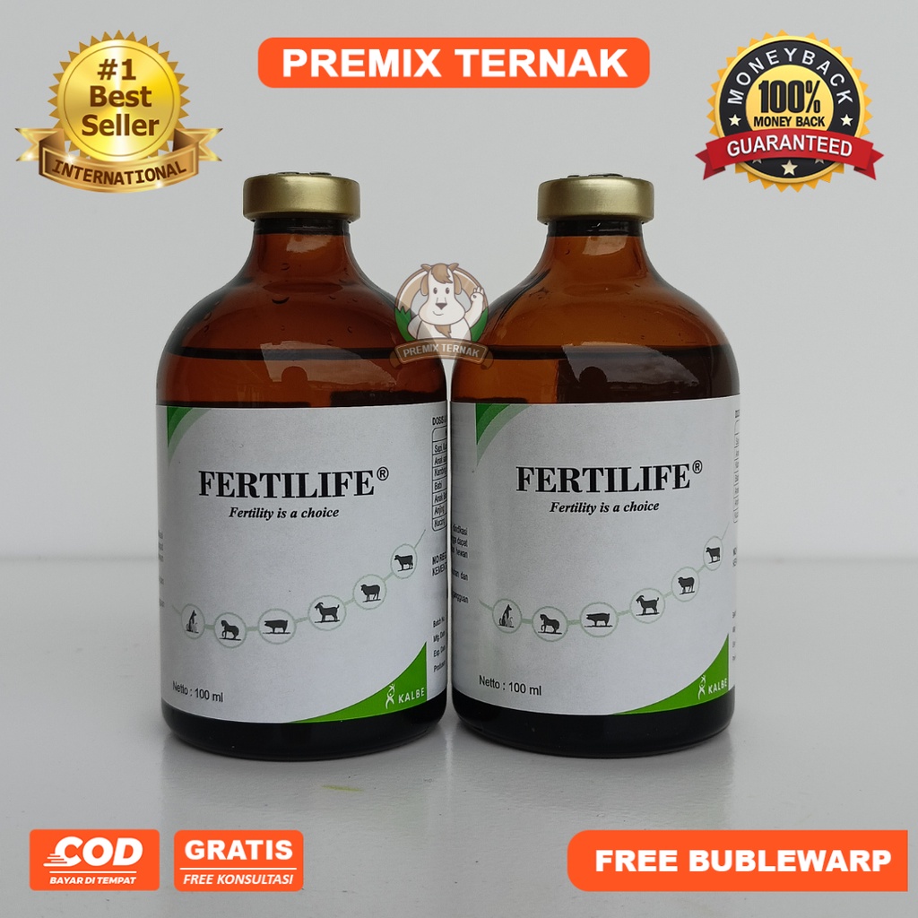 FERTILIFE 100 mL - Vitamin ADE Meningkatkan Fertilitas Produktivitas Pertumbuhan, dan Daya Tahan Tubuh Hewan - Seperti Vitol - Premix ternak