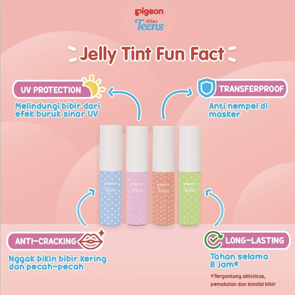 Pigeon Teens Jelly Tint Lip &amp; Cheek | Pelembab Bibir Perona Muka | Fruit Series | Anti Cracking