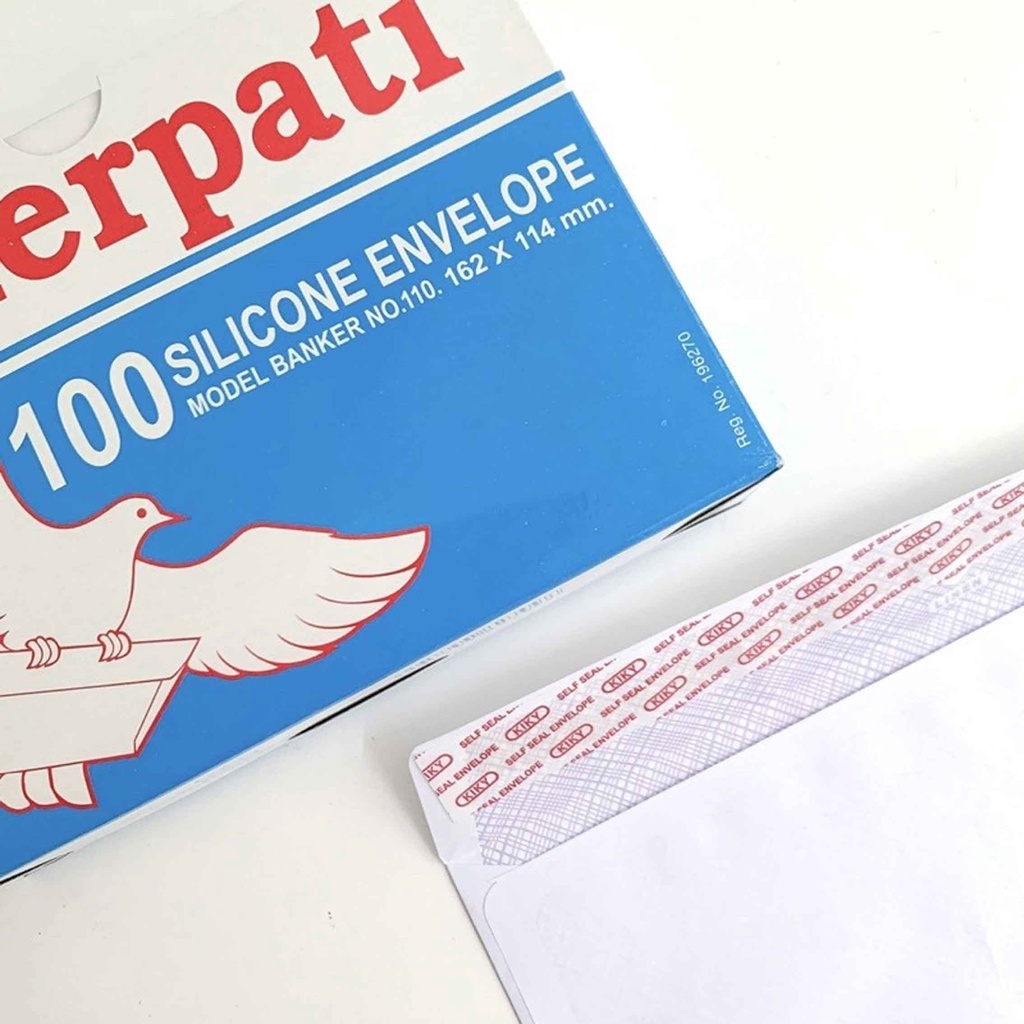 Merpati 100 Silicone Envelope * Kiky Amplop Merpati * Amplop Putih * 100pcs