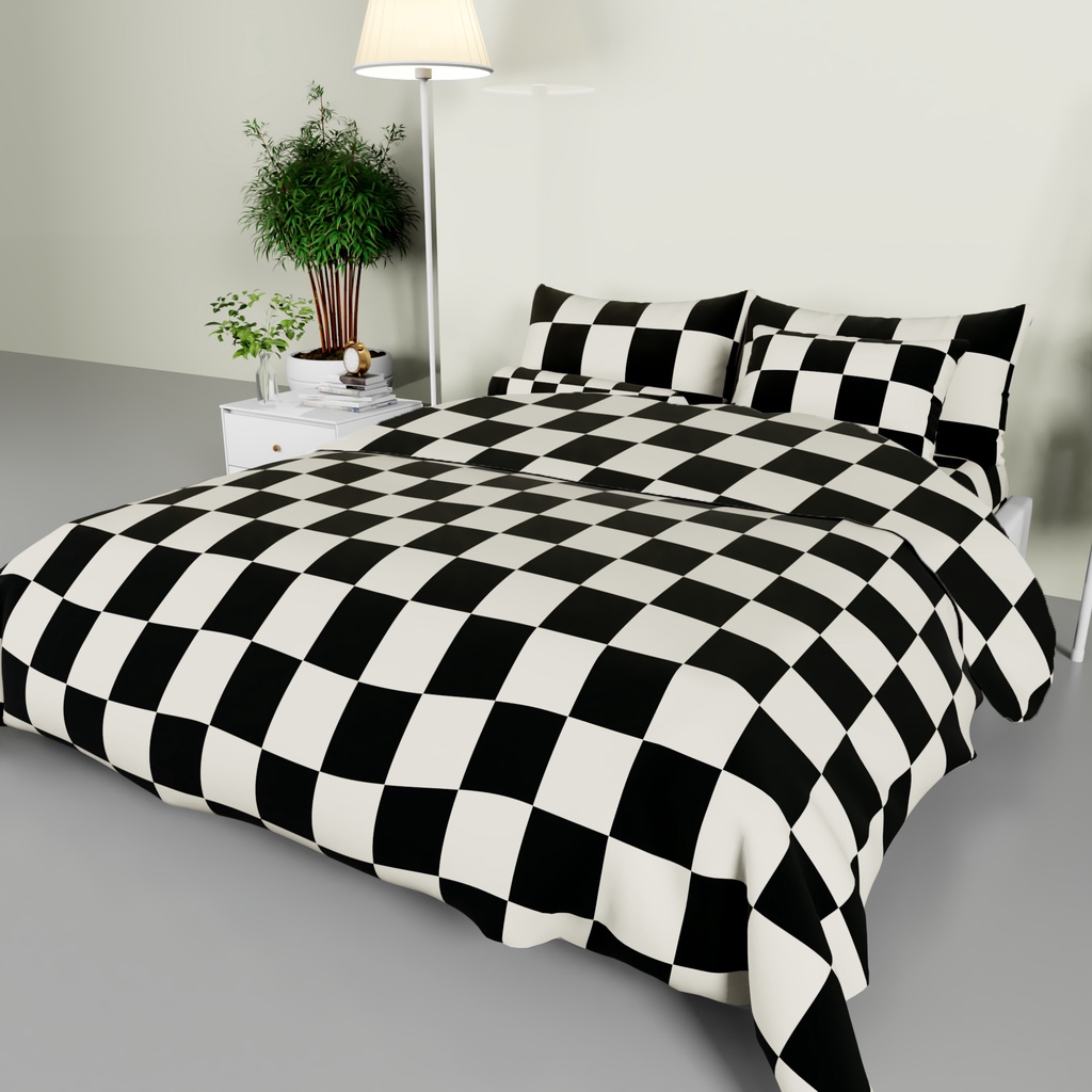 Bedcover Set Motif Full Cotton Premium Satu Set Selimut Bedcover Sprei Aeshtetic Minimalis