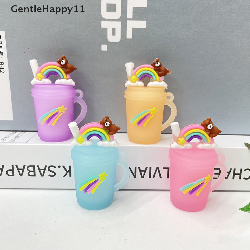 Gentlehappy 1Pc Rain Milk Tea Keychain Bear Key Chain Gantungan Kunci Mobil Cincin Siswa Tas Ransel Liontin Hadiah Anak Aksesoris Gantung id