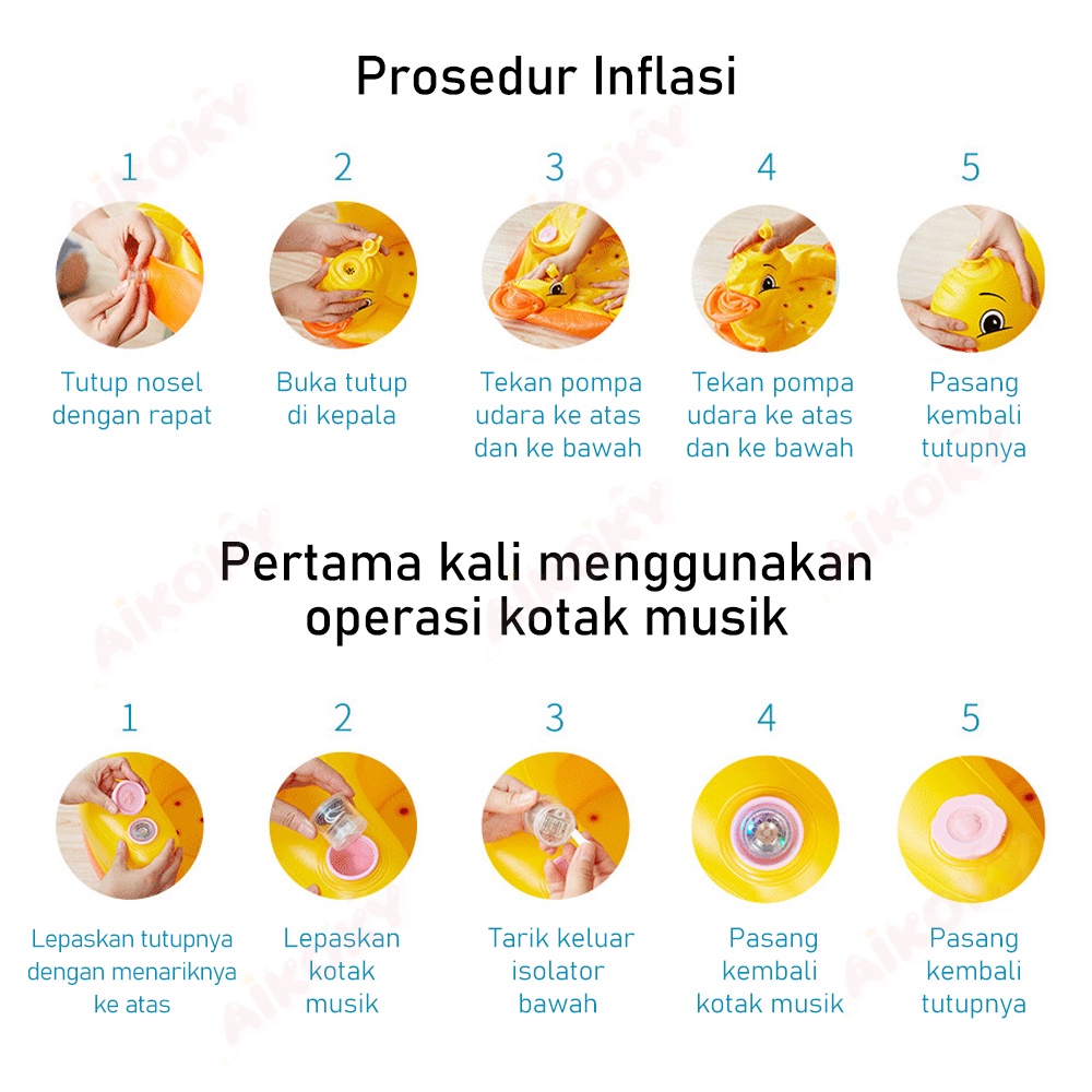 AIKOKY Sofa tiup bayi belajar duduk musik Baby Chair Sofa Kursi Makan Bayi Model Tiup Bebek Dengan Music Musik Bebek Duduk