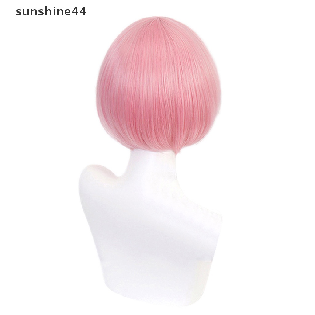 Sunshine Life in a Different World Ram Rem Cosplay Wig Alat Peraga Hiasan Kepala Cosplay Anime.